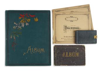 (SKETCHBOOKS.) Group of 6 nineteenth-century sketchbooks and albums.